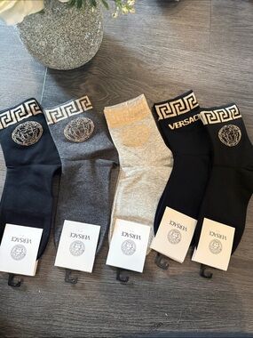 Fashion Men's Logo Crew Socks - Black, Gray, Light Gray
